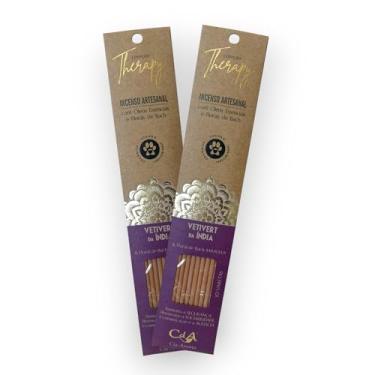 Imagem de Kit com 2 Incensos Naturais e Artesanais Vareta Therapy Vetivert da Índia e Floral de Bach MIMULUS