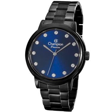Imagem de Relógio Champion Feminino Analógico Preto Azul Cn29874x