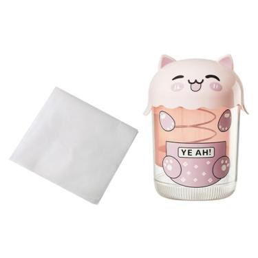 Imagem de DimyFew Coador de iogurte grego com tampa, filtro de iogurte, formato de gato, multifuncional, grande capacidade, separador de soro em jarra para, Rosa