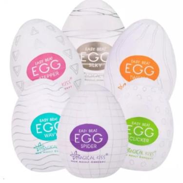 Imagem de Kit 6 Ovinhos Egg Masturbador Masculino Ovo Texturizado
