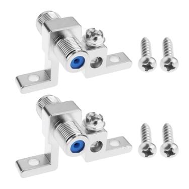 Imagem de Create idea 2 peças de bloco de aterramento coaxial tipo F de 2,5 GHz para transmissão estável de sinais de TV via satélite/cabo substituem GBS81R