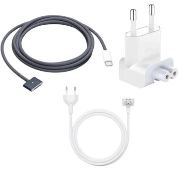 Imagem de OFC Cabo extensão adaptador de energia para Mac iBook, MacBook Air M1 M2 M3 M4 MacBook Pro BR Plug 1,8 m + plug dois pinos + magsafe 3