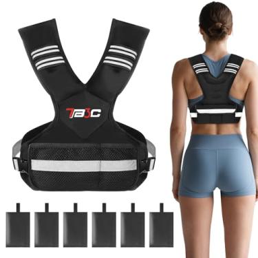 Imagem de TB3C Colete com peso corporal ajustável, conjunto de exercícios de 1,8 a 4,5 kg para exercícios de resistência e treinamento de força