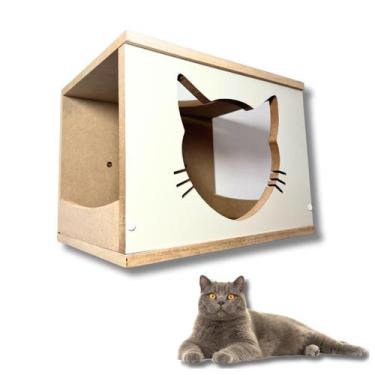 Imagem de Nicho Para Gato 1pç Montado Acompanha Kit Fixação Casa para Gato - BT 