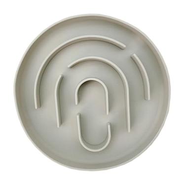 Imagem de Generic Tigela de alimentação lenta, almofada para lamber, dispensador de guloseimas, brinquedo educacional para forrageamento, tigela de comida para cães, Cinza