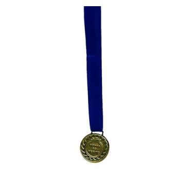 Imagem de Kit C/150 Medalhas de Ouro M30 Honra ao Mérito Com Fita Azul - Crespar