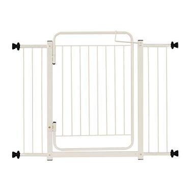 Imagem de Portão Grade de Proteção Tamanho Ajustável de 104 até 109 cm Segurança Cachorro Pets Bebe Crianças Porta Vãos - Acompanha Extensores