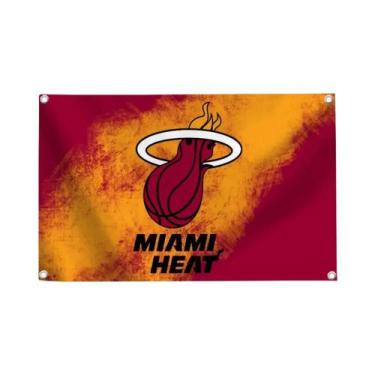 Imagem de Bandeira De Jardim Do Miami Heat, Decoração Ao Ar Livre, Banner De Sal