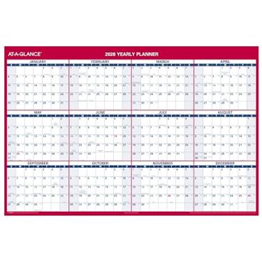 Imagem de AT-A-GLANCE Calendário apagável 2026, planejador de parede apagável a seco, 122 x 81 cm, extra grande, vertical-horizontal, reversível (PM3262826)