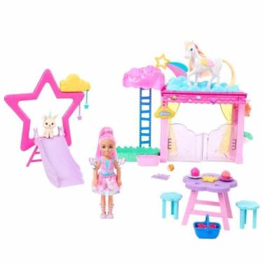 Imagem de Conjunto de Brinquedos Barbie A Touch of Magic Chelsea com Pégaso e Ac
