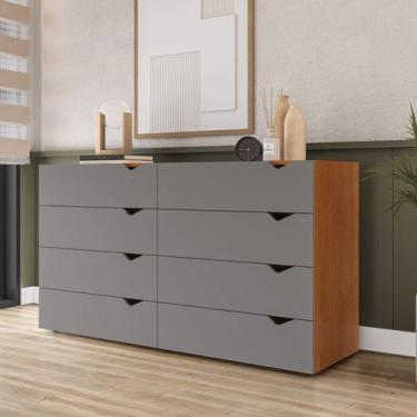 Imagem de Cômoda Organizadora 150cm com 8 Gavetas 240820 Linha Porto Politorno, 