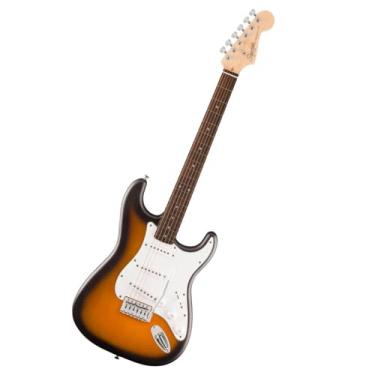 Imagem de Fender Squier Debut Series Stratocaster guitarra elétrica, guitarra para iniciantes, com 2 anos de garantia, Sunburst de 2 cores