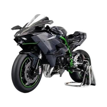 Imagem de Kawasaki H2R Ninja Alloy Die Cast Modelo De Motocicleta Brinquedo Com 