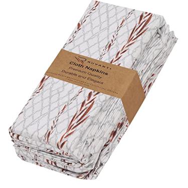 Imagem de RUVANTI Conjunto De 6 Guardanapos Pano 100% Algodão, 45X45 Cm, Laváveis, Macios E Absorventes. Para Festas, Natal, Ação Graças, Casamentos Jantares - Wheatable