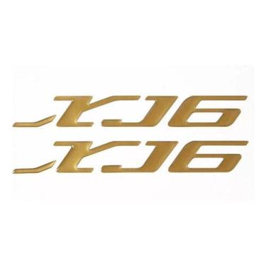 Imagem de Par Adesivos Yamaha Xj6 Resinados 2X15 Cms Dourado R36 - Spts