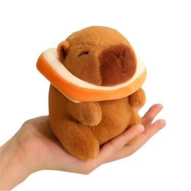 Imagem de Chaveiro Brinquedos De Pelucia Capivara Fofa de Pendurar 12cm, Presente Criança Pet Adorável boneca de pelúcia, urso de pelúcia macia almofada de ursinho de dormir presente namoradas (Capy Pão H)