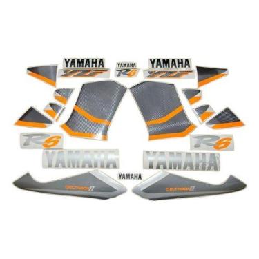 Imagem de Adesivos Compatível Yamaha Yzf R6 1999 Prata E Preta R699pp - SPTS
