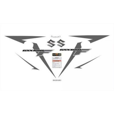 Imagem de Adesivo Compatível Suzuki Gsx 650f 2010 2011 2012 2013 Preta - SPTS