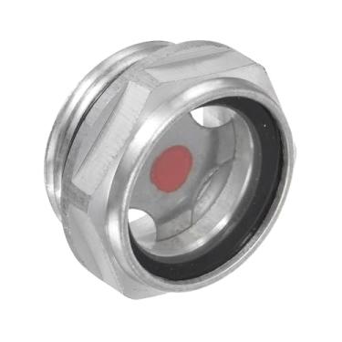 Imagem de CoCud Vidro de visão de óleo para compressor de ar, | Rosca macho M33 x 2 mm | Janela de vidro indicador de nível de líquido de óleo de cabeça hexagonal de alumínio - (Aplicações: para acessórios de