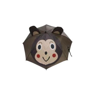 Imagem de Guarda-Chuva Infantil Bichinhos Automatico Apito Marrom - Voyagem