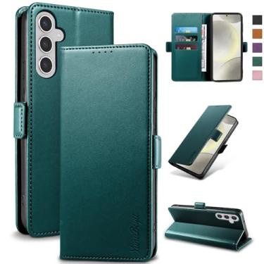 Imagem de YunuBeyii Capa Carteira para Samsung S24 Plus/S24+ - [Bloqueio RFID] Capinha Flip Magnética para Celular de Couro PU de Luxo com Suporte,Case Proteção,Rsistente,Antichoque, Verde