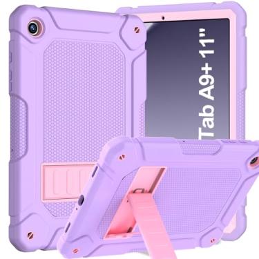Imagem de BMOUO Capa para Samsung Galaxy Tab A9+ Plus de 11 polegadas 2023 (SM-X210/X216/X218), capa protetora resistente à prova de choque para tablet Samsung Galaxy Tab A9+/A9 Plus, roxo claro
