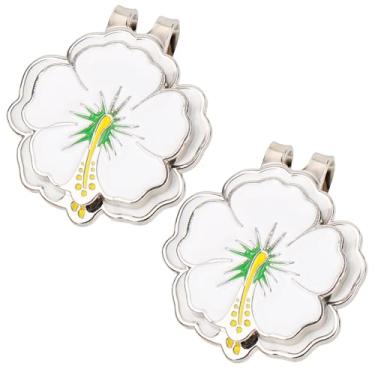 Imagem de 2 Peças Marcador Magnético para Bola Golfe Prendedor Chapéu, Glória Manhã Branca Ímã Forte Prendedor Chapéu de Golfe Acessórios para Homens Mulheres Bolsa Luvas Cinto