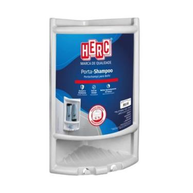 Imagem de Cantoneira para Shampoo Cinza Claro Plástica - Organizador de Banheiro