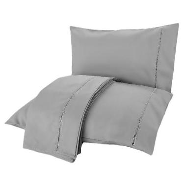 Imagem de Jogo de Cama Casal 3p Lençol sem Elástico + Fronha 100% Algodão Percal