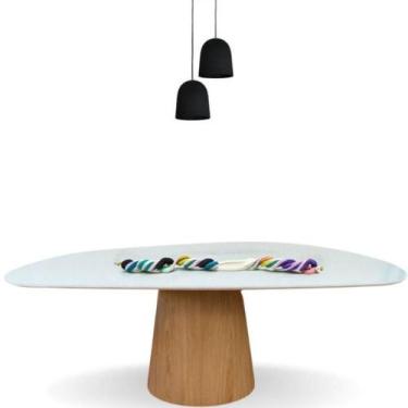 Imagem de Mesa De Jantar Cone Oval Orgânica 120x80cm - Modelar Art Moveis