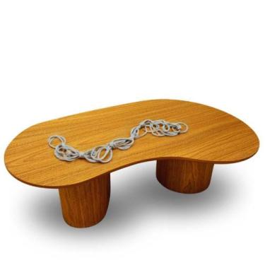 Imagem de Mesa De Centro Orgânica Bean 90x60cm Freijo - Modelar Art Moveis