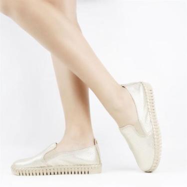 Imagem de Tênis Slip On Couro - BOTTERO, Dourado, 35