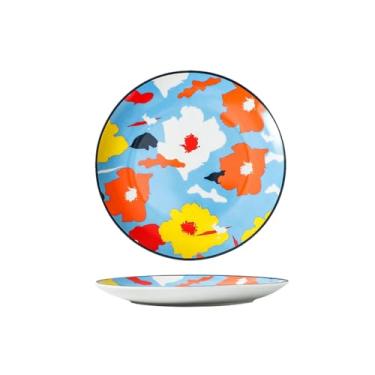 Imagem de Prato de sobremesa de cerâmica para hotel restaurante bolo de frutas - disco de 20 cm -E