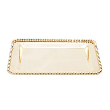 Imagem de Bandeja De Zamac Balls Dourada 28x20cm Lyor Dourado Único