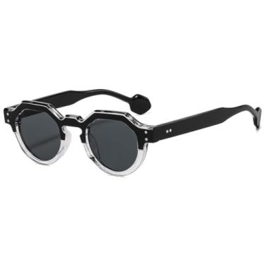 Imagem de Óculos de sol da moda masculinos anti-luz azul (C2 transparente preto)