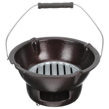 Imagem de Operitacx 1 conjunto de fogão a carvão, forno de acampamento, churrasqueira Hibachi, churrasqueira portátil, estilo japonês, churrasqueira, estilo japonês, hibachi, fogão, chá, churrasqueira, fogão,