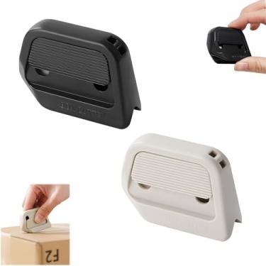 Imagem de Pacote com 2 cortadores magnéticos criativos – Ferramenta de corte de papelão, abridor de cartas retrátil com lâmina de cerâmica, seguro para uso doméstico e no escritório