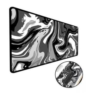 Imagem de Mouse Pad Gamer Speed Extra Grande, Abstract Premium, Preto E Branco - 120x60 Cm