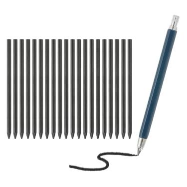 Imagem de PATIKIL Lapiseira de 4,0 mm, suporte mecânico grande para lápis de chumbo, suporte automático grande, com 20 peças, grafite 2B para desenho, arte, esboço, marcenaria, azul
