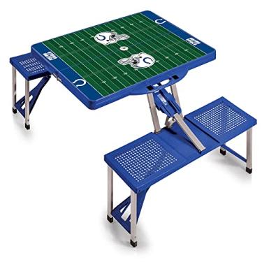 Imagem de NFL Indianapolis Colts Futebol Campo de Futebol Portátil Dobrável Mesa/Assentos Dobráveis, Azul