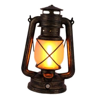 Imagem de IEUDNS Lanterna LED para acampamento, luz suspensa para jardim, luz multifuncional para barraca, lâmpada de retrô para festa, emergência, quintal, área, Cobre