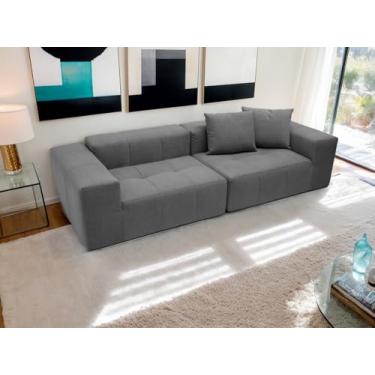 Imagem de MEISIMAN Sofá de nuvem, sofá secional modular de veludo macio - sofás para sala de estar, espuma comprimida e design leve de fácil movimentação móveis para espaços de estar modernos, sem necessidade