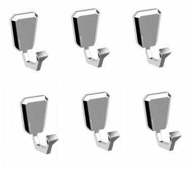 Imagem de Kit 06 Cabides de Parede Premium PR4300 Cromado