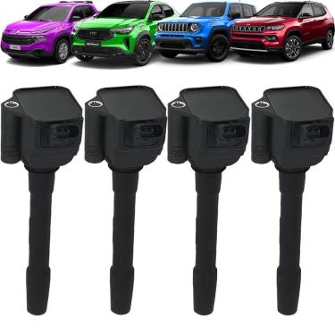 Imagem de Kit 4 Bobina Ignição Fastback Toro Jeep Renegade Compass 1.3