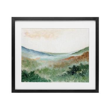 Imagem de Stupell Industries Impressão emoldurada em preto paisagem verde sonhadora design sob vidro por Nikita Jariwala, 13 x 16