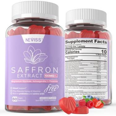 Imagem de Suplemento NEVISS Saffron Gummies, extrato 100% puro, 120 quilates