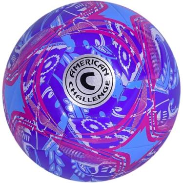 Imagem de American Challenge Bola de futebol Paisley – Bolas de futebol oficiais tamanho 3, 4 e 5 para jovens e adultos – Ideal para sessões de treinamento, exercícios de treino e uso em campo de grama
