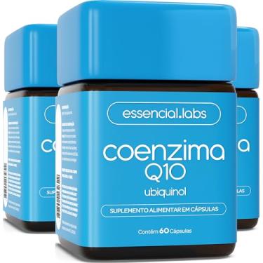 Imagem de 03 POTES DA COENZIMA Q10 UBIQUINOL 100mg POR CÁPSULA – 60 CÁPSULAS – FÓRMULA POTENTE COM 100% DE PUREZA