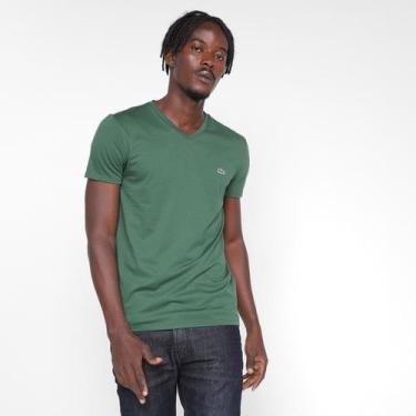 Imagem de Camiseta Lacoste Logo Masculina, Verde, M