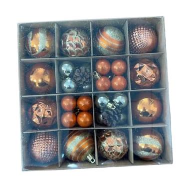 Imagem de Milageto 42x Enfeites de bolas de Natal, decorações para árvores de Natal, decoração para árvores de Natal, enfeites decorativos para feriados, casamento, Laranja